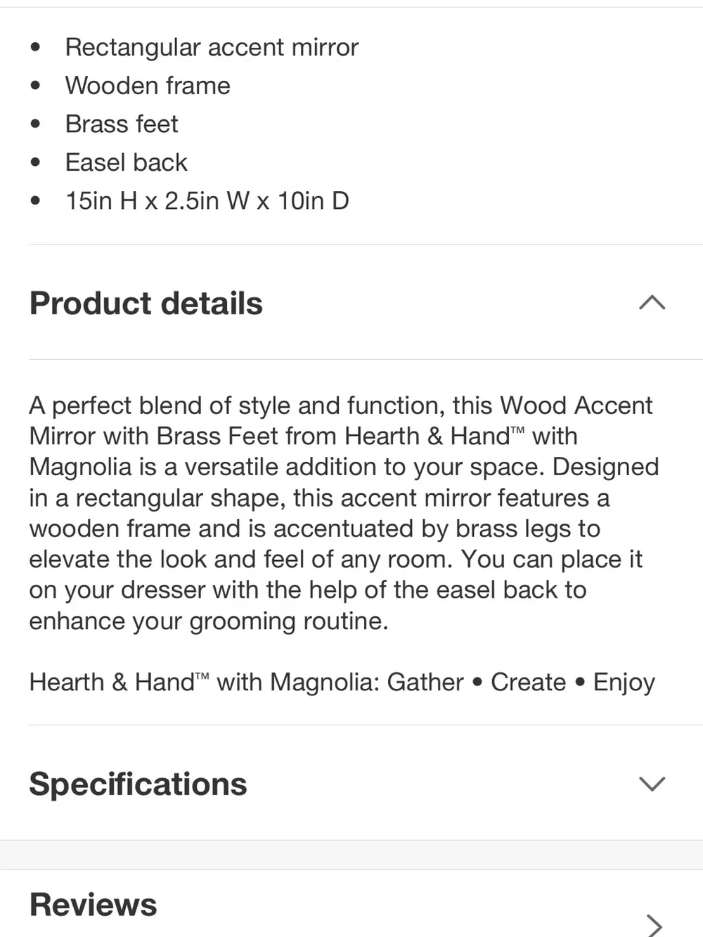Hearth & Hand simple tabletop